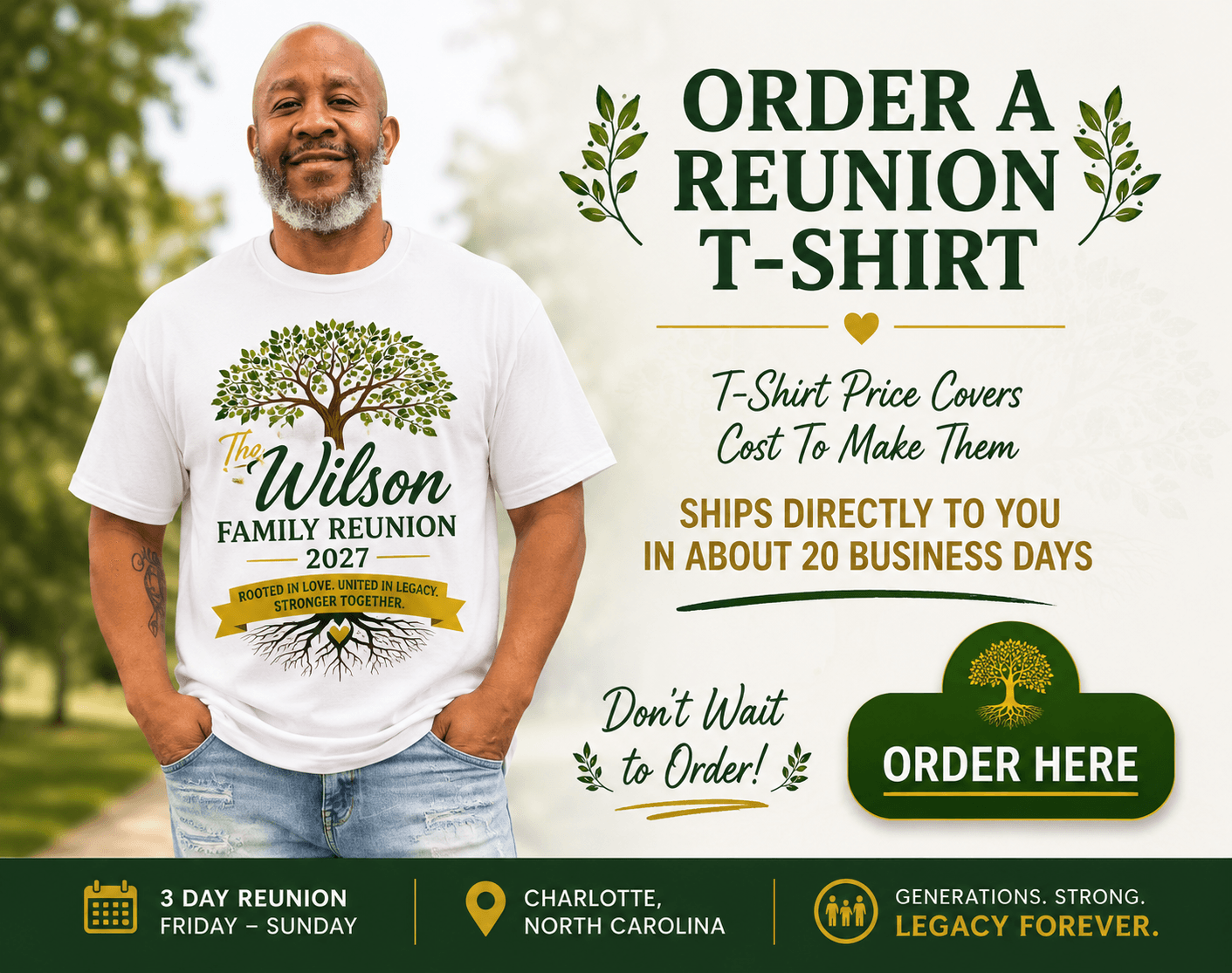 Order a Wilson Family Reunion 2027 T-Shirt